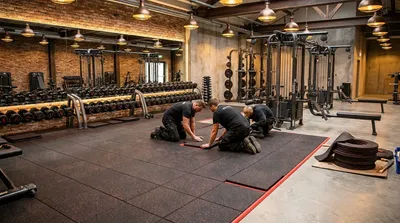 Kautschukboden verlegen Wien - Fitnessboden und Sportbelag